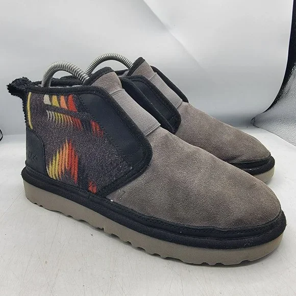 UGG Neumel Flex Woodmont Mens 8 Gray Black Chukka Ankle Boots Walking 1113612 UGG NEUMEL FLEX WOODMONT WOOL SUEDE/ WOOL ANKLE BOOTS, MEN  main image 3